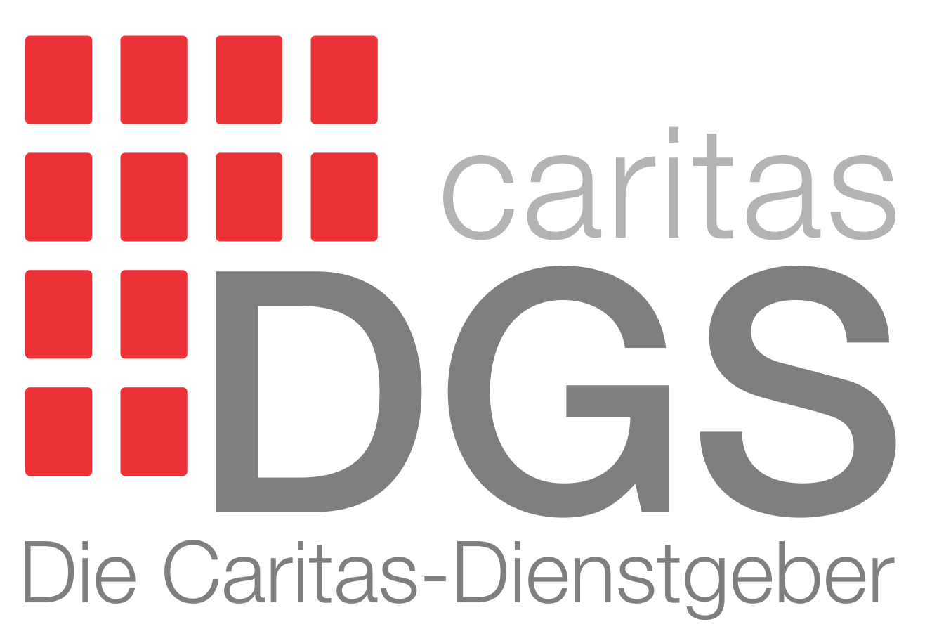 DGS-Logo mit zwölf senkrechten Rechtecken und Caritasschriftzug  | © Dienstgeberseite der Arbeitsrechtlichen Kommission des Deutschen Caritasverbandes e.V.